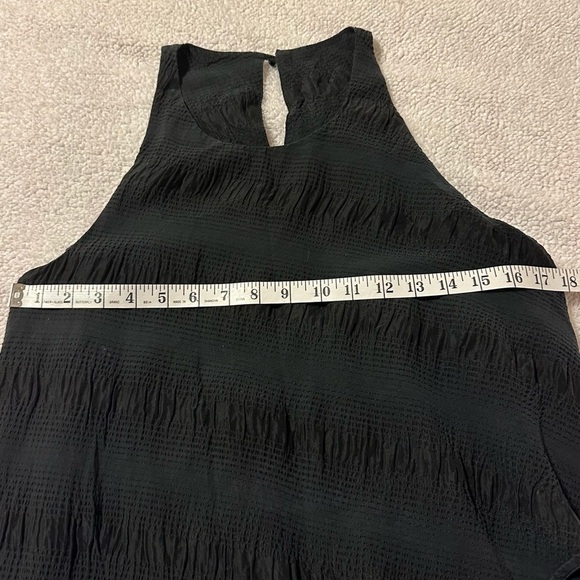 Lauren Bagliore Black Sleeveless Asymmetrical Tunic Top Gauzy Langenlook - Picture 7 of 11